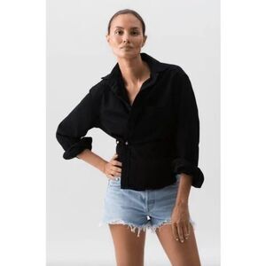 ✨Wear Cisco (Cissa) Size XS/S Navy Blue The Mens Shirt Wrap Top Blouse✨